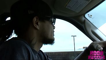 Ebony milf gets picked up and fucked by young hood BBC